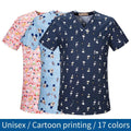 Medical Surgical Uniform pharmacy Hospital Nurse Scrub Tops Breathable Beauty salon work shirts Pet doctor overalls spa uniform