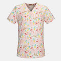 unisex cotton Print Medical Scrubs work clothing nursing uniform tops dental hospital doctor nurse workwear Shirt scrub Uniforms