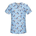 High quality Hospital Nurse Scrub Tops Women Scrub clothes Breathable mickey Printing Surgical Medical Uniforms Women wholesale