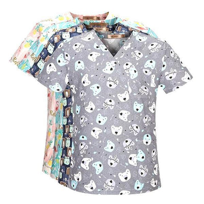 Hospital Nurse Scrub Tops high quality Medical Surgical Uniform Cartoon Beauty salon Dentist clinic pharmacy Pet doctor Uniforms