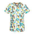 Unisex Medical nursing scrubs uniform Cartoon printing Dentistry pharmacy work clothes pet Nurse doctor set Beauty salon uniform
