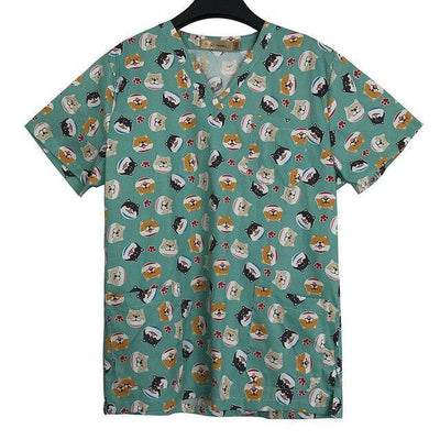IF high quality scrub medical uniforms women Beauty salon shirt Dentistry doctor nurse pharmacy Breathable cotton scrub clothing