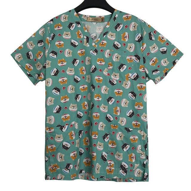IF high quality scrub medical uniforms women Beauty salon shirt Dentistry doctor nurse pharmacy Breathable cotton scrub clothing
