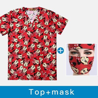 Breathable Surgical Medical Uniforms Unisex Scrub Tops V-Neck Cotton Hospital Nurse doctor Scrub shirts unisex medical clothing
