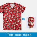 Breathable Surgical Medical Uniforms Unisex Scrub Tops V-Neck Cotton Hospital Nurse doctor Scrub shirts unisex medical clothing