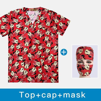 Breathable Surgical Medical Uniforms Unisex Scrub Tops V-Neck Cotton Hospital Nurse doctor Scrub shirts unisex medical clothing