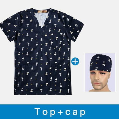 Breathable Surgical Medical Uniforms Unisex Scrub Tops V-Neck Cotton Hospital Nurse doctor Scrub shirts unisex medical clothing