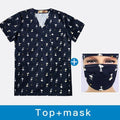 Breathable Surgical Medical Uniforms Unisex Scrub Tops V-Neck Cotton Hospital Nurse doctor Scrub shirts unisex medical clothing