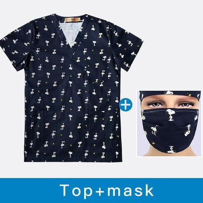 Breathable Surgical Medical Uniforms Unisex Scrub Tops V-Neck Cotton Hospital Nurse doctor Scrub shirts unisex medical clothing