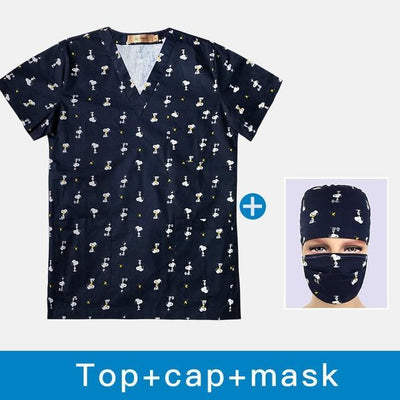 Breathable Surgical Medical Uniforms Unisex Scrub Tops V-Neck Cotton Hospital Nurse doctor Scrub shirts unisex medical clothing