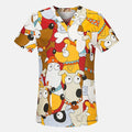 Medical Surgical Uniform pharmacy Hospital Nurse Scrub Tops Breathable Beauty salon work shirts Pet doctor overalls spa uniform