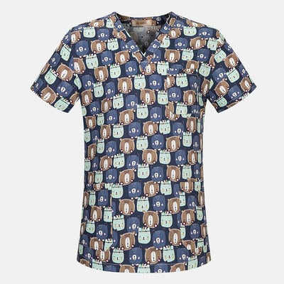 Medical Surgical Uniform Pharmacy Hospital Workwear Nurse Scrub Top Breathable Beauty salon uniform Dentistry Veterinary overall