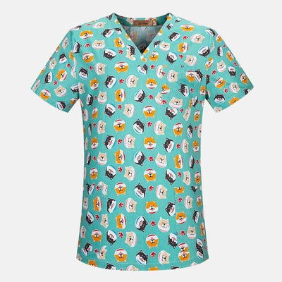 Medical Surgical Uniform Pharmacy Hospital Workwear Nurse Scrub Top Breathable Beauty salon uniform Dentistry Veterinary overall