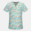 unisex cotton Print Medical Scrubs work clothing nursing uniform tops dental hospital doctor nurse workwear Shirt scrub Uniforms