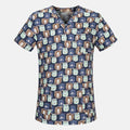 unisex cotton Print Medical Scrubs work clothing nursing uniform tops dental hospital doctor nurse workwear Shirt scrub Uniforms