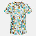 unisex cotton Print Medical Scrubs work clothing nursing uniform tops dental hospital doctor nurse workwear Shirt scrub Uniforms