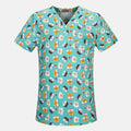 unisex cotton Print Medical Scrubs work clothing nursing uniform tops dental hospital doctor nurse workwear Shirt scrub Uniforms