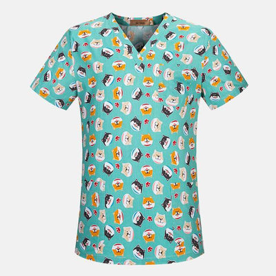 Hospital Nurse Scrub Tops high quality Medical Surgical Uniform Cartoon Beauty salon Dentist clinic pharmacy Pet doctor Uniforms